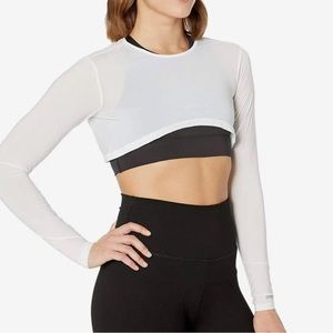 NWOT Jamie Sadock Sunsense 35 SPF Lightweight Long Sleeve Crew Crop Layering Top